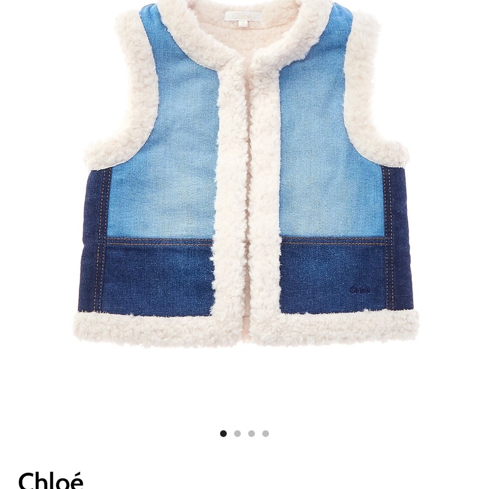 CHLOÈ Blue and Cream Kids Vest